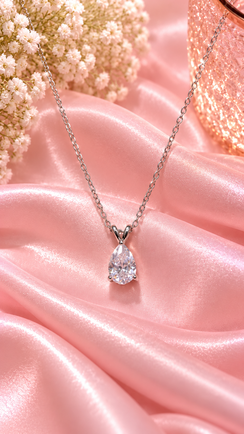 Opaluxe Teardrop Crystal Necklace