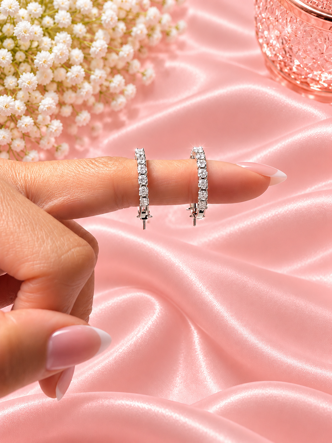 Opaluxe Sparkle Hoop Earrings
