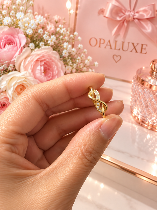 Opaluxe Infinity Ring