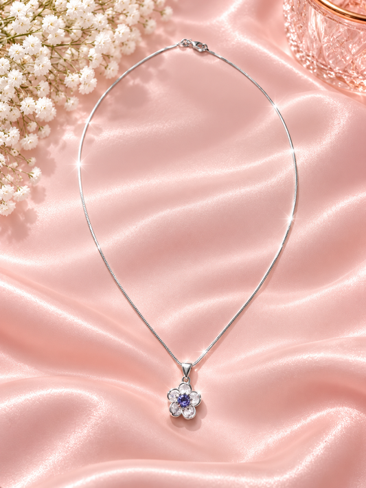 Opaluxe Crystal Flower Necklace