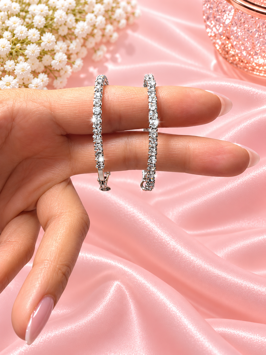 Opaluxe Sparkle Hoop Earrings