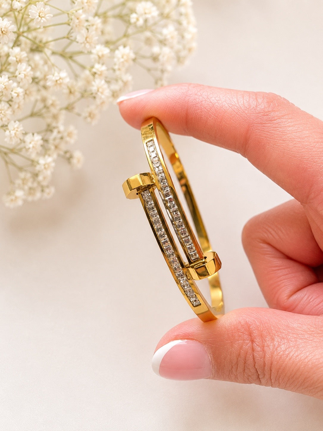Crystal Nail Bracelet