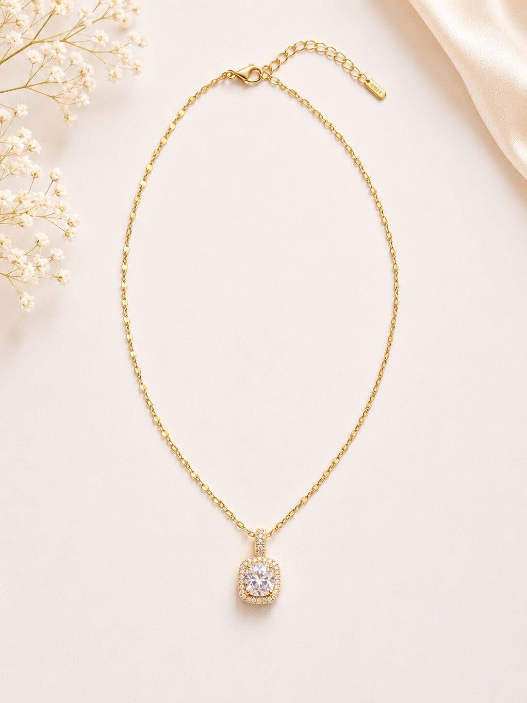 Radiant Halo Crystal Necklace