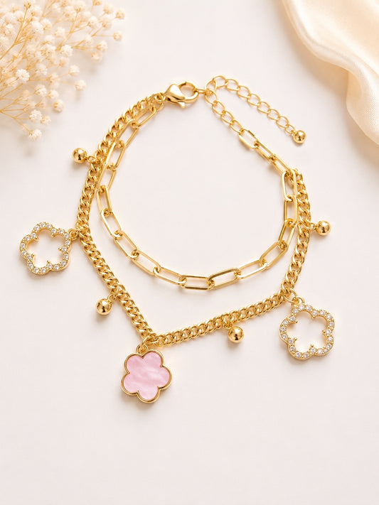 Clover Charm Anklet – Available in 3 Beautiful Colours