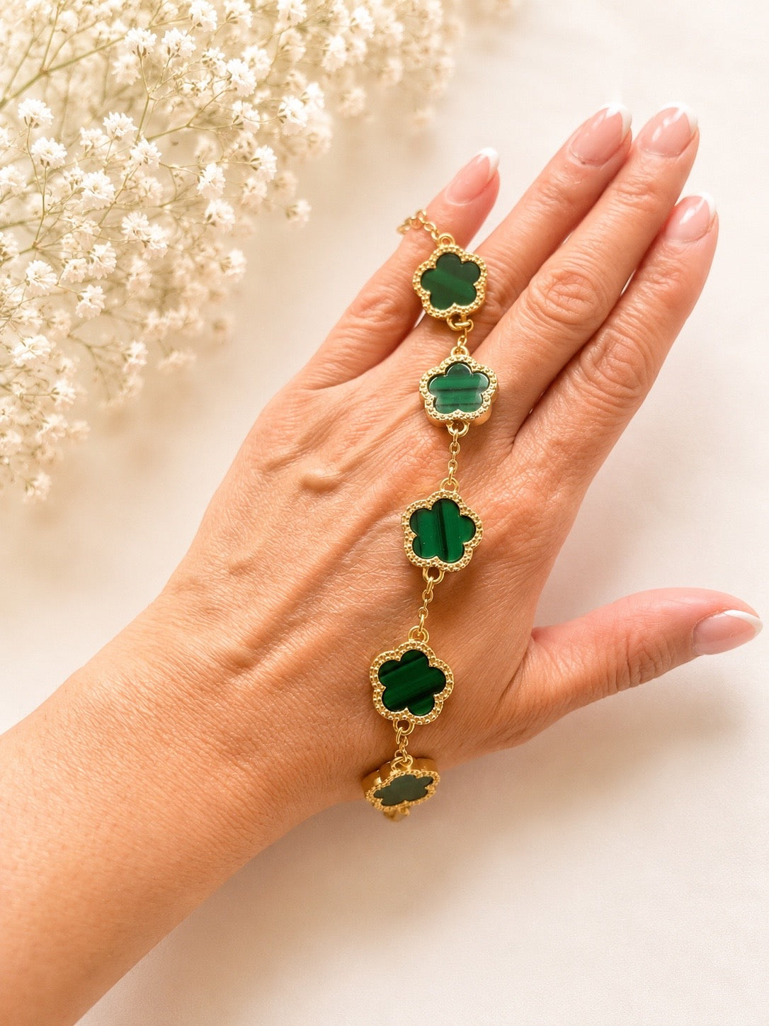 Clover Diamanté Charm Bracelet