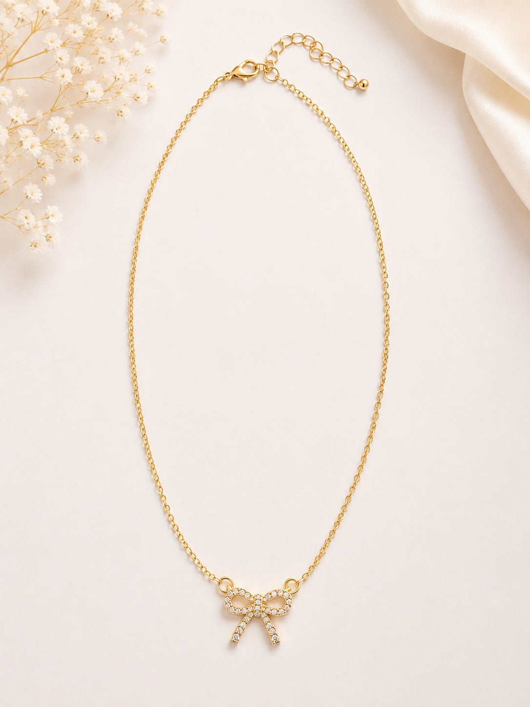 Crystal Bow Necklace