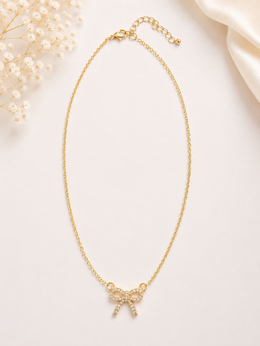 Crystal Bow Necklace
