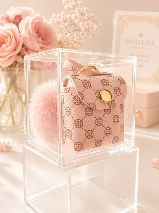 Mini Backpack Key Charm – Blush Pink