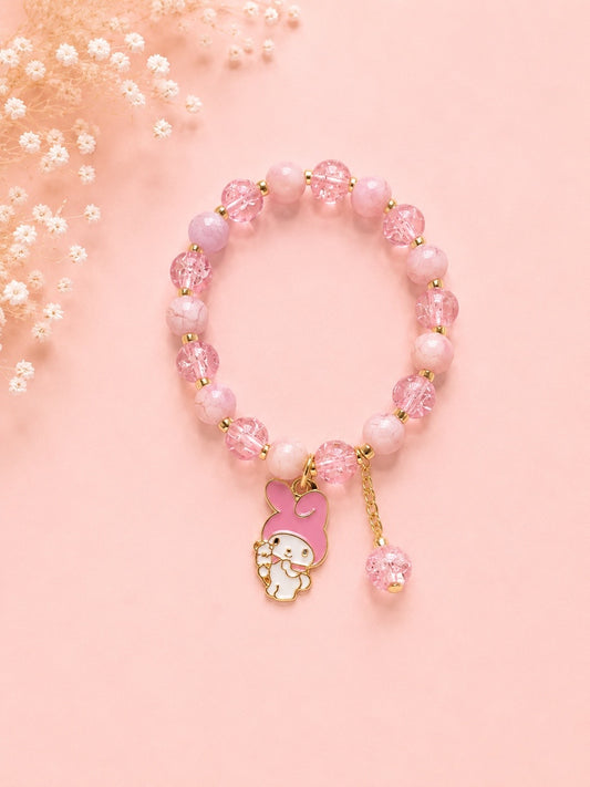My Melody Crystal Bead Bracelet